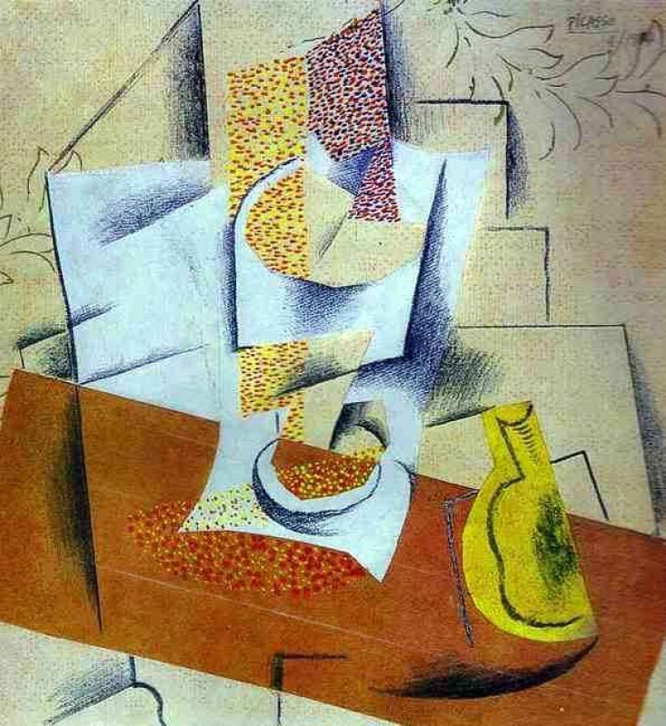 composition bowl of fruit and sliced pear 1914.jpg